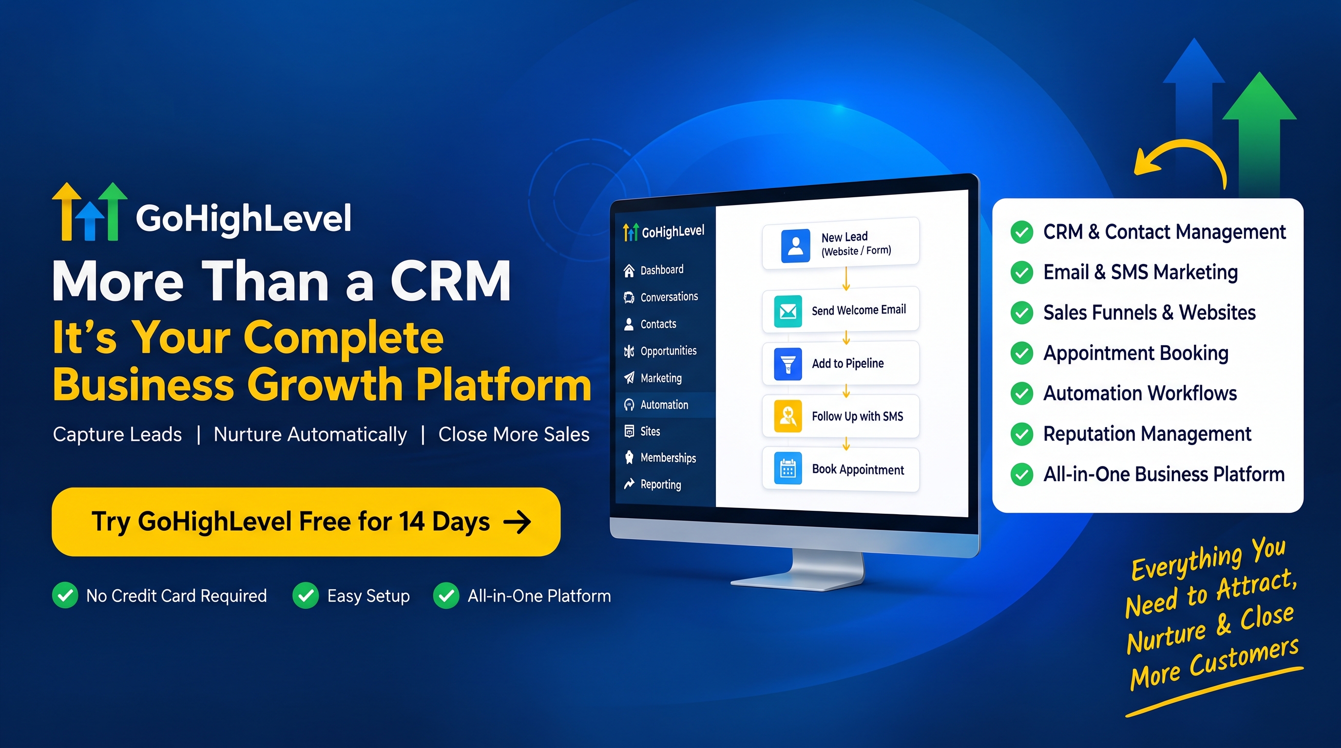 GoHighLevel - More Than a CRM, It's Your Complete Business Growth Platform. Try GoHighLevel Free for 14 Days.